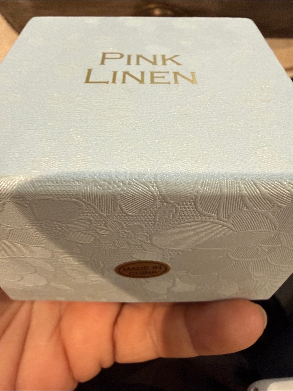 Pink Linen Green Teardrop 14KT Gold-Plated Stud Earrings. Original Box - Picture 3 of 3